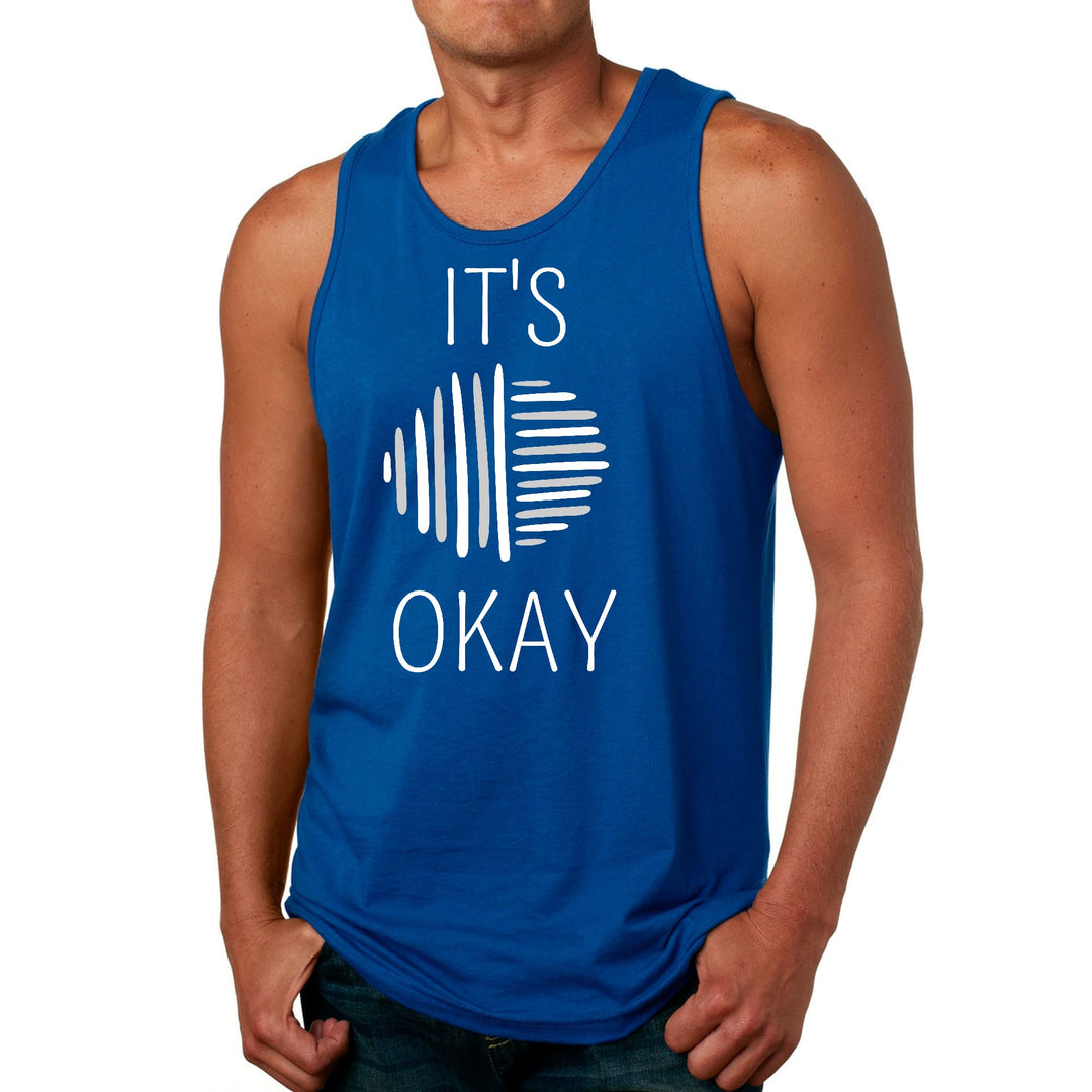 Mens Fitness Tank Top Graphic T-shirt Say it Soul its Okay Grey - Mens | Tank