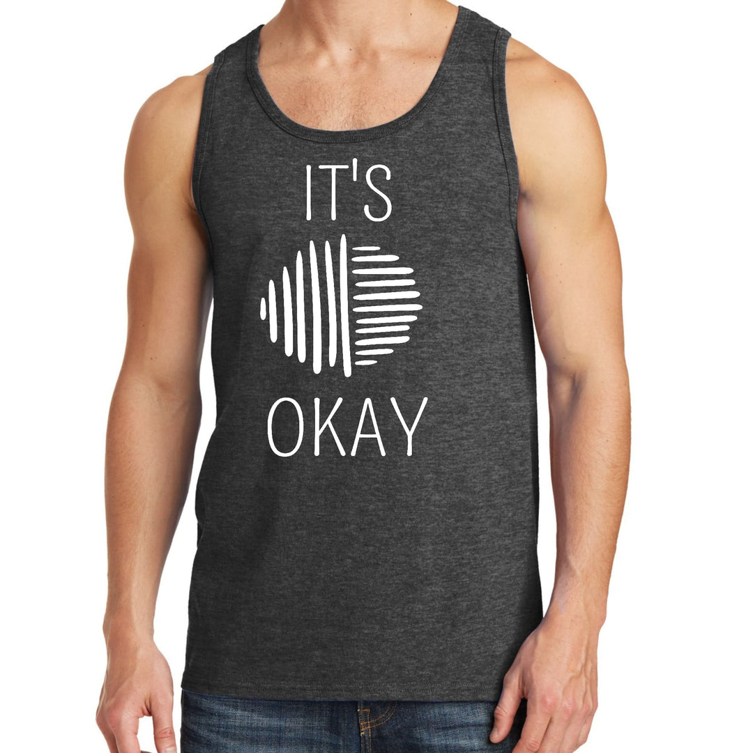 Mens Fitness Tank Top Graphic T-shirt Say it Soul its Okay White - Mens | Tank