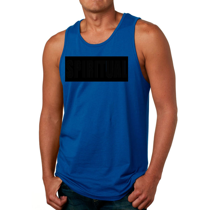 Mens Fitness Tank Top Graphic T-shirt Spiritual Black Colorblock - Mens | Tank