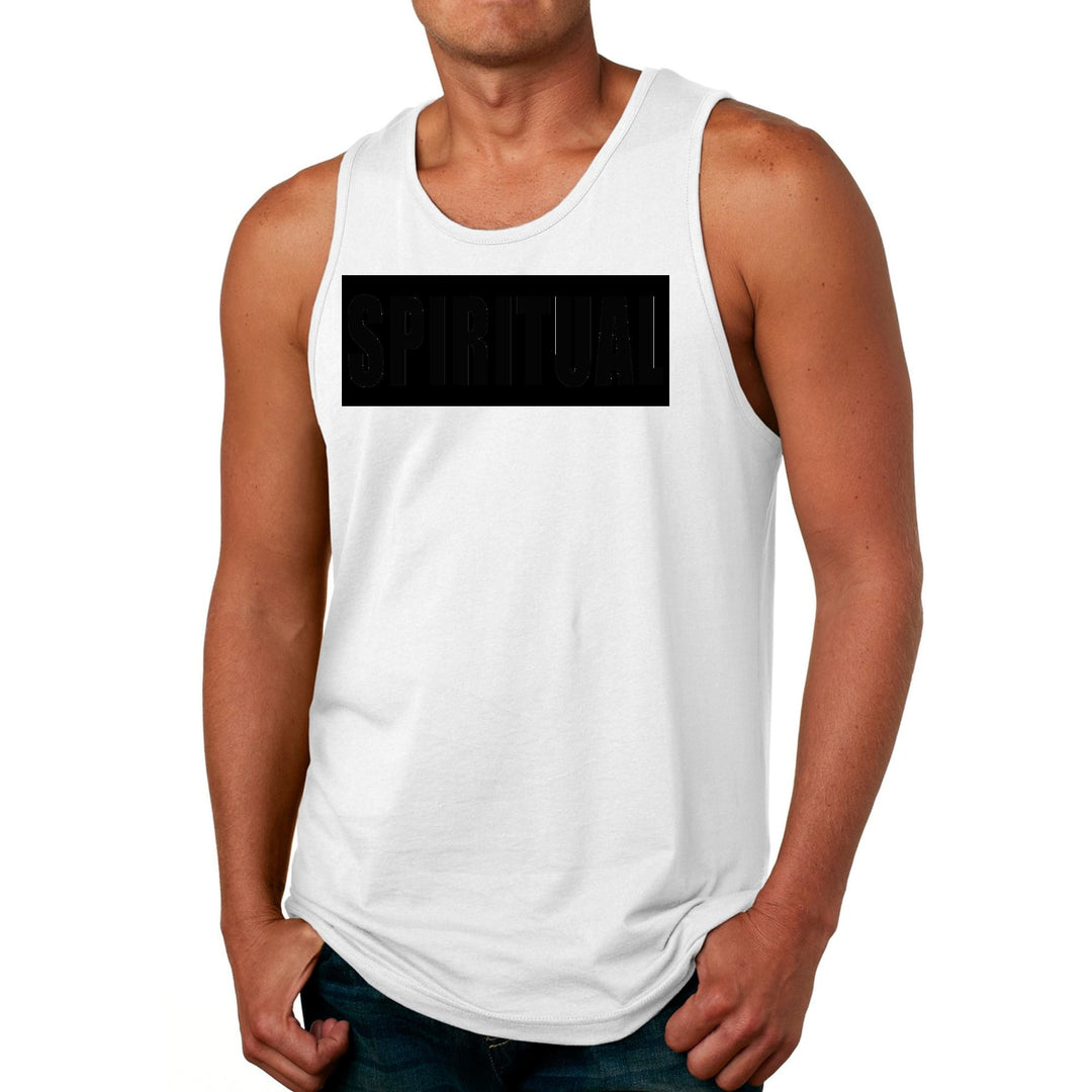 Mens Fitness Tank Top Graphic T-shirt Spiritual Black Colorblock - Mens | Tank