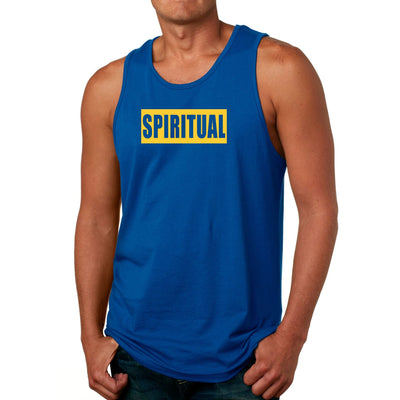 Mens Fitness Tank Top Graphic T-shirt Spiritual Yellow Gold - Mens | Tank Tops
