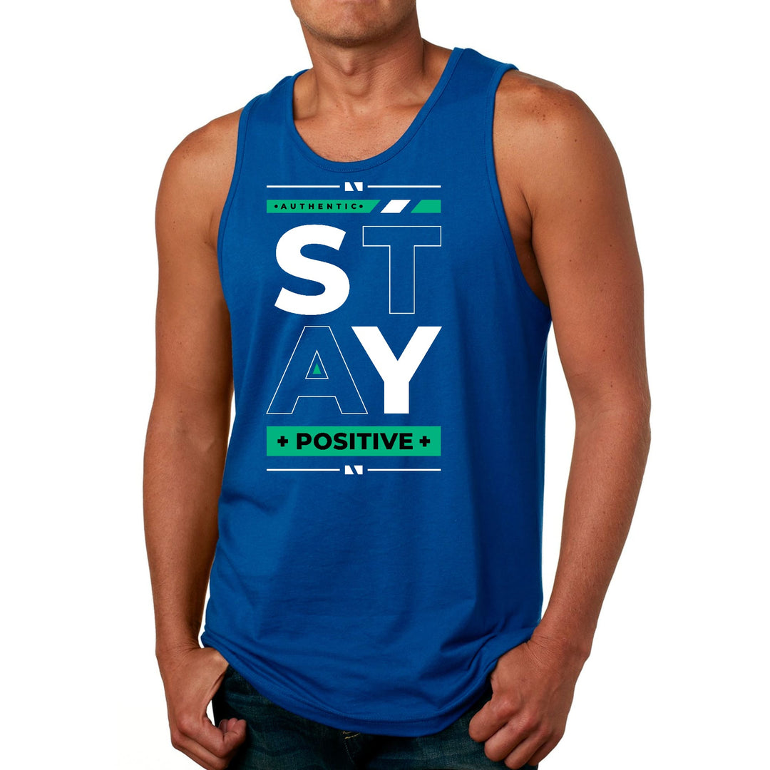 Mens Fitness Tank Top Graphic T-shirt Stay Positive - Mens | Tank Tops