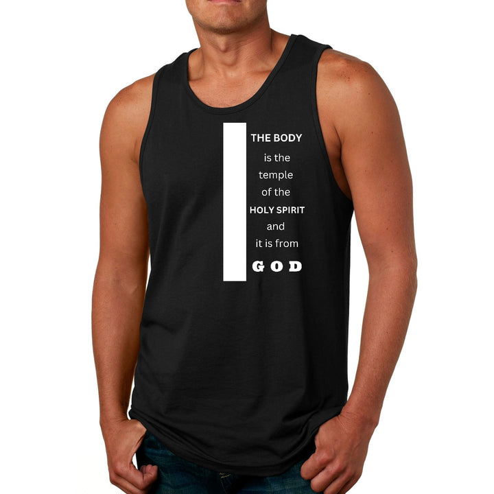 Mens Fitness Tank Top Graphic T-shirt the Body is the Temple - Mens | Tank Tops