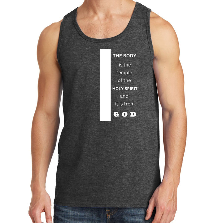 Mens Fitness Tank Top Graphic T-shirt the Body is the Temple - Mens | Tank Tops