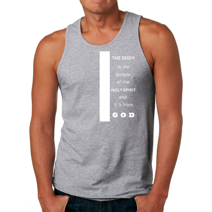 Mens Fitness Tank Top Graphic T-shirt the Body is the Temple - Mens | Tank Tops