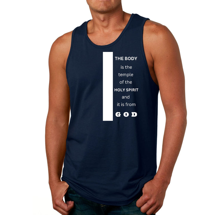 Mens Fitness Tank Top Graphic T-shirt the Body is the Temple - Mens | Tank Tops