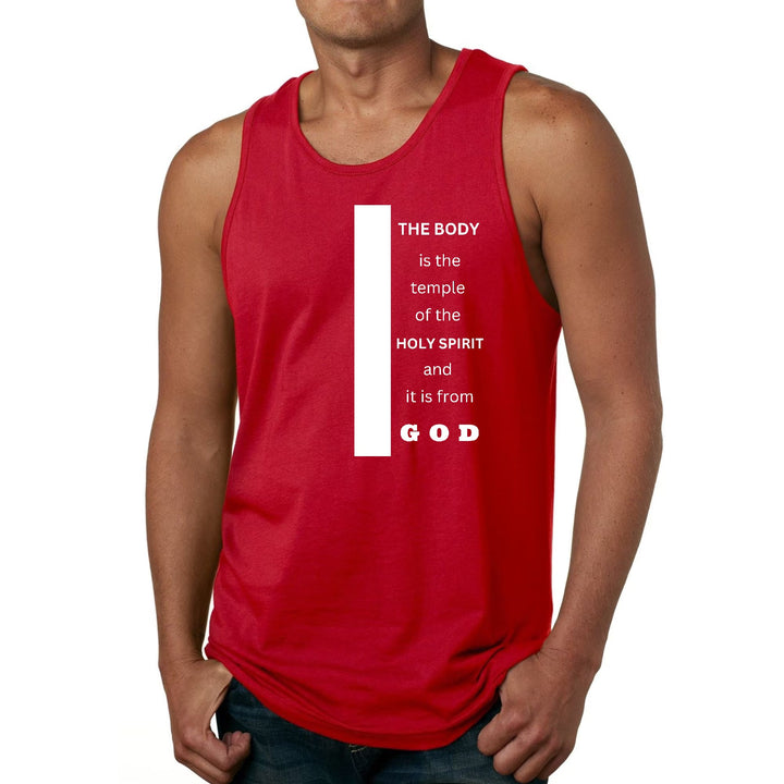 Mens Fitness Tank Top Graphic T-shirt the Body is the Temple - Mens | Tank Tops