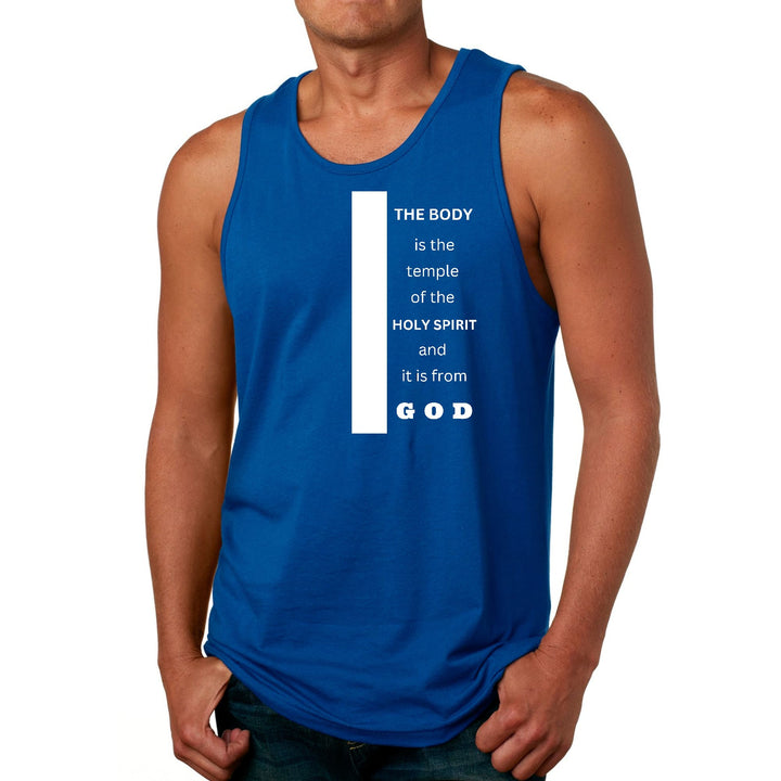 Mens Fitness Tank Top Graphic T-shirt the Body is the Temple - Mens | Tank Tops