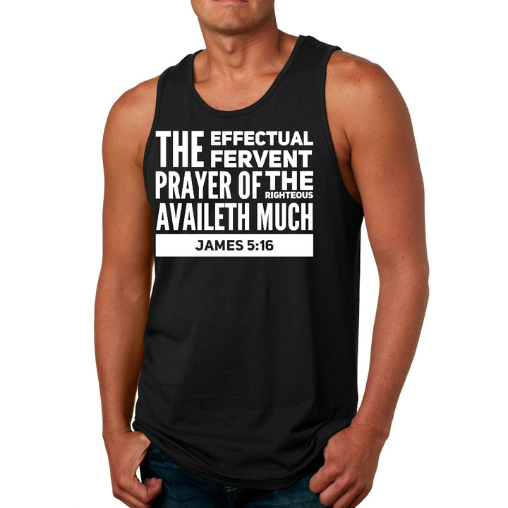 Mens Fitness Tank Top Graphic T-shirt the Effectual Fervent Prayer - Mens