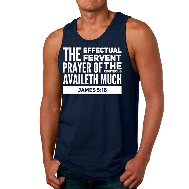 Mens Fitness Tank Top Graphic T-shirt the Effectual Fervent Prayer - Mens