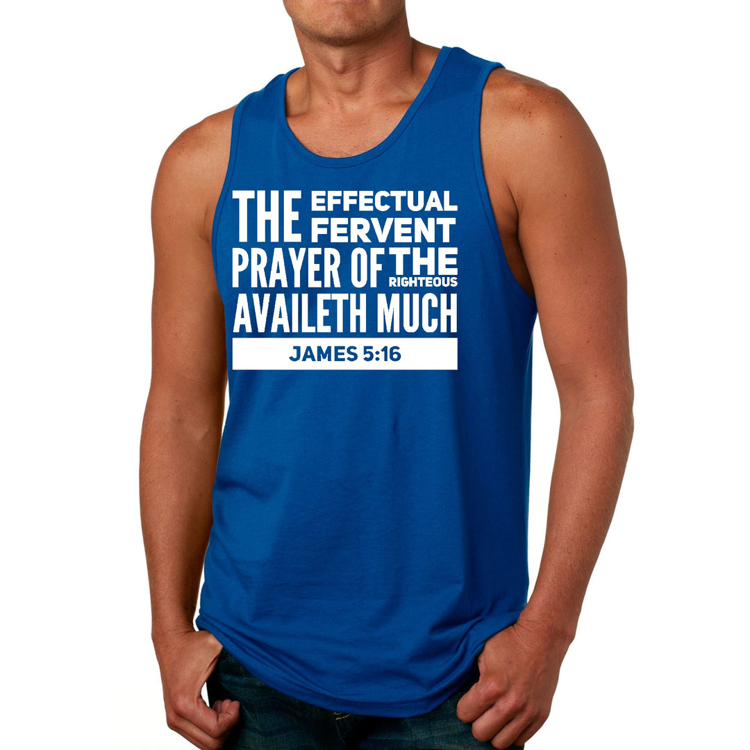 Mens Fitness Tank Top Graphic T-shirt the Effectual Fervent Prayer - Mens