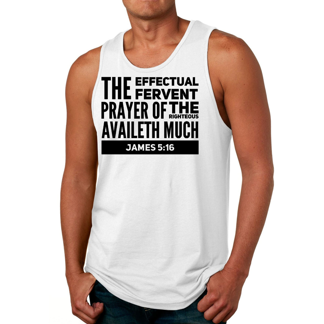 Mens Fitness Tank Top Graphic T-shirt the Effectual Fervent Prayer - Mens