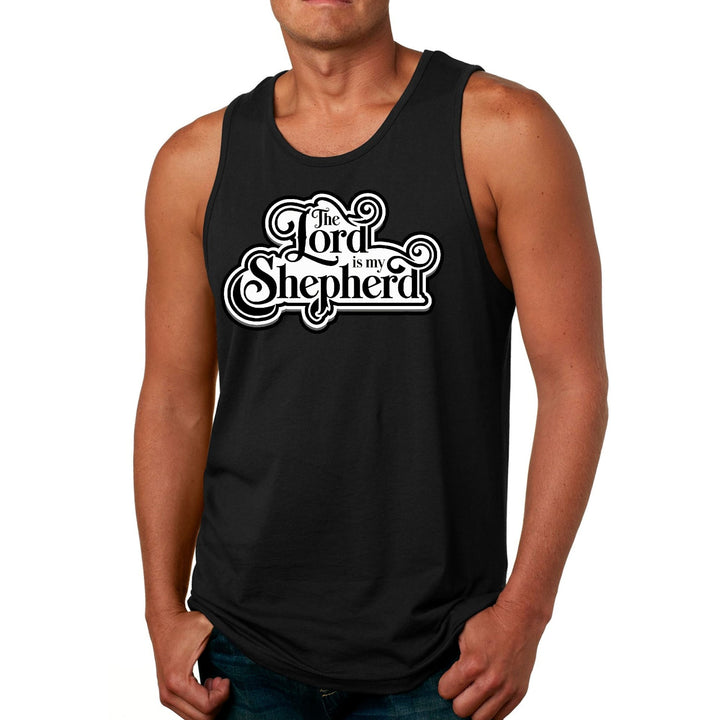 Mens Fitness Tank Top Graphic T-shirt the Lord is my Shepherd - Mens | Tank Tops