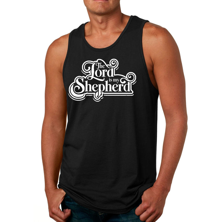 Mens Fitness Tank Top Graphic T-shirt the Lord is my Shepherd - Mens | Tank Tops