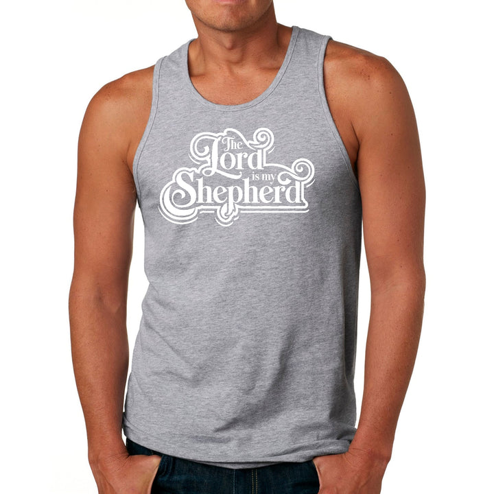 Mens Fitness Tank Top Graphic T-shirt the Lord is my Shepherd - Mens | Tank Tops