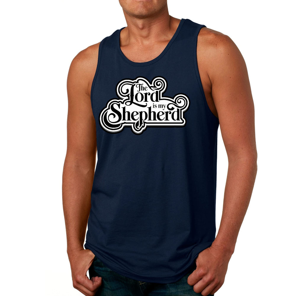 Mens Fitness Tank Top Graphic T-shirt the Lord is my Shepherd - Mens | Tank Tops