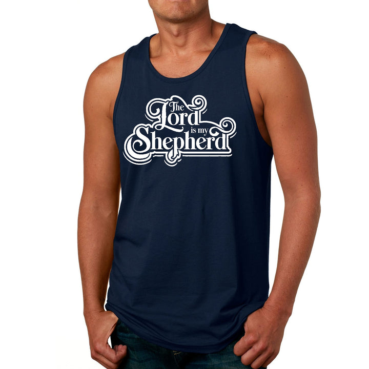 Mens Fitness Tank Top Graphic T-shirt the Lord is my Shepherd - Mens | Tank Tops