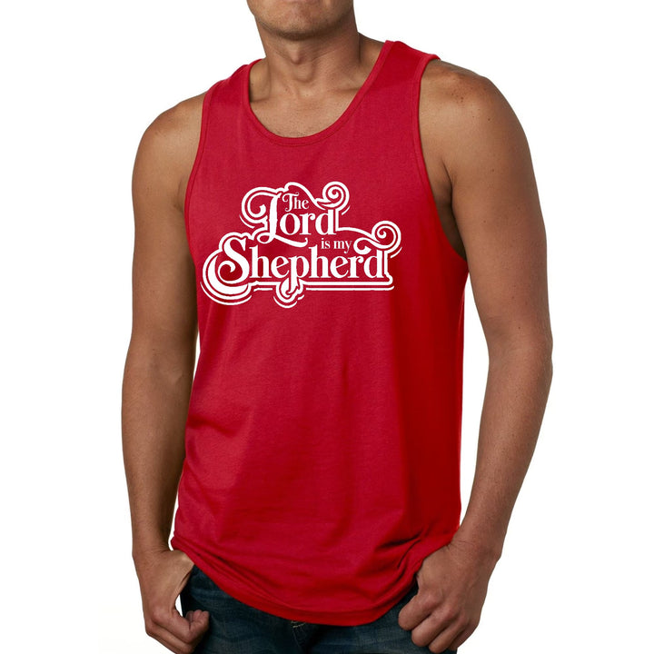 Mens Fitness Tank Top Graphic T-shirt the Lord is my Shepherd - Mens | Tank Tops