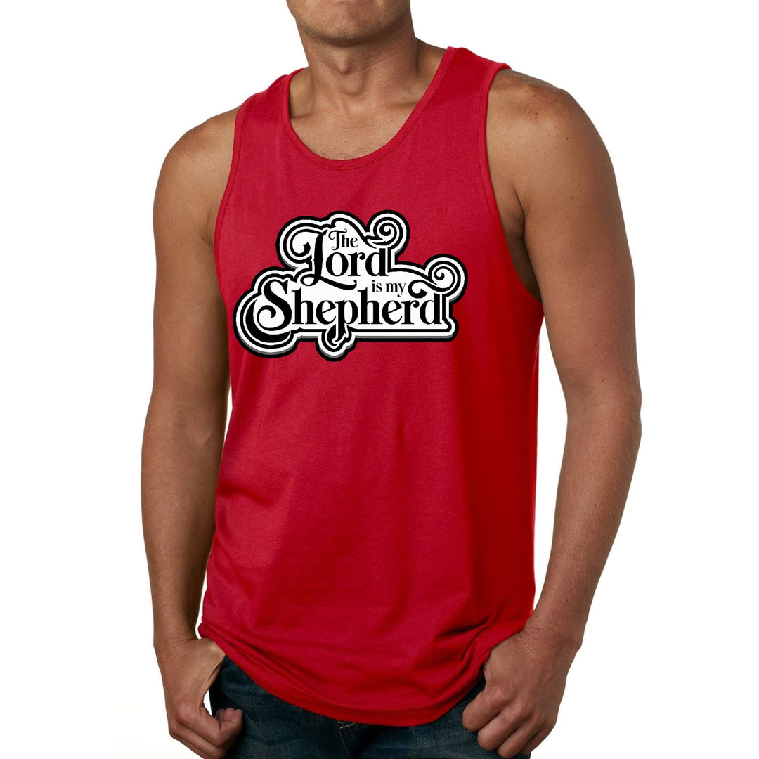 Mens Fitness Tank Top Graphic T-shirt the Lord is my Shepherd - Mens | Tank Tops