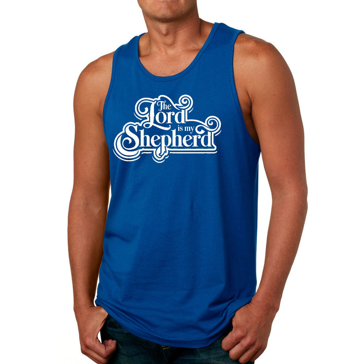 Mens Fitness Tank Top Graphic T-shirt the Lord is my Shepherd - Mens | Tank Tops