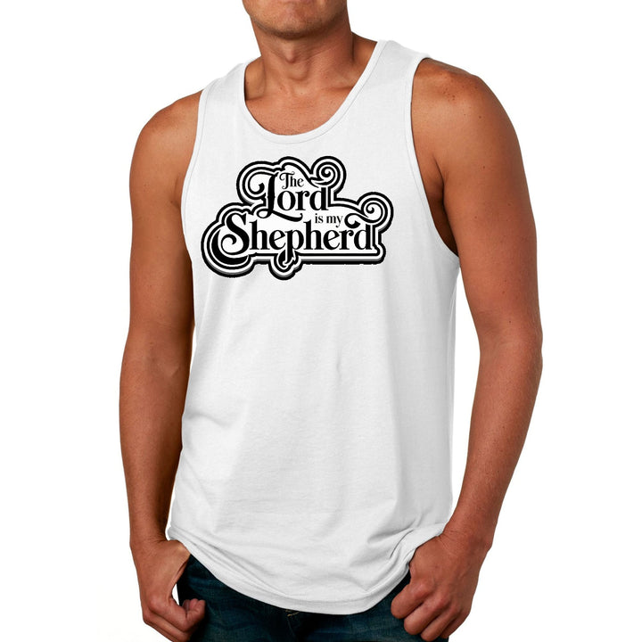 Mens Fitness Tank Top Graphic T-shirt the Lord is my Shepherd - Mens | Tank Tops