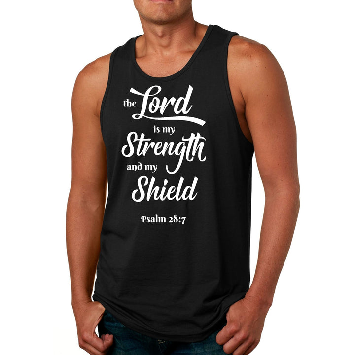 Mens Fitness Tank Top Graphic T-shirt the Lord is my Strength - Mens | Tank Tops