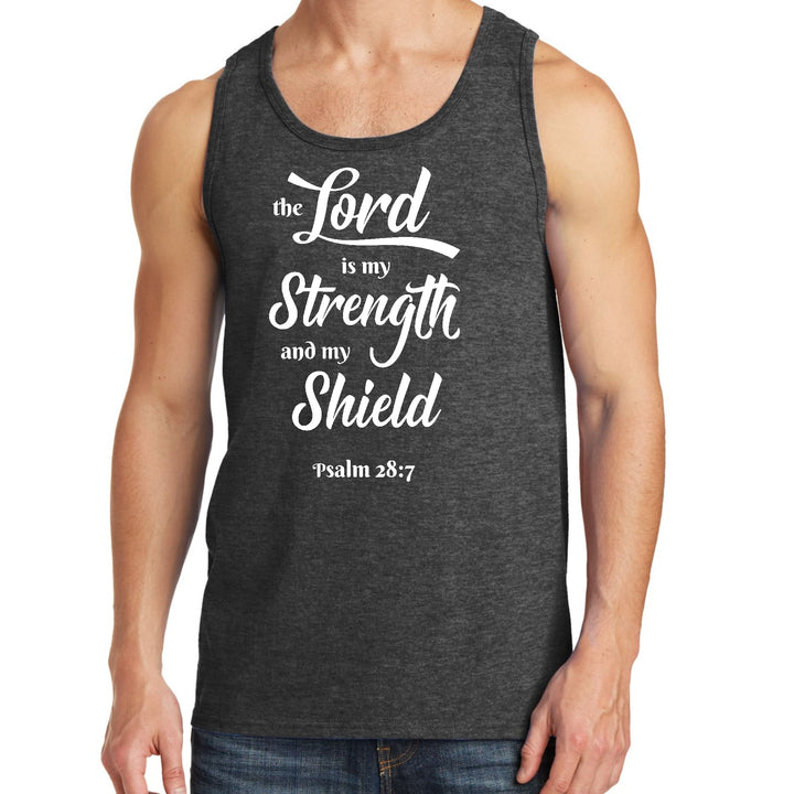 Mens Fitness Tank Top Graphic T-shirt the Lord is my Strength - Mens | Tank Tops