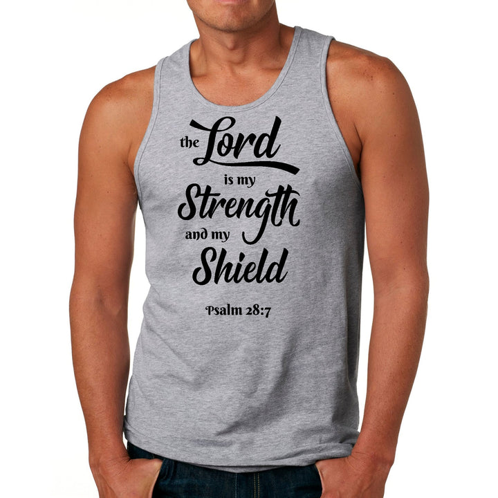 Mens Fitness Tank Top Graphic T-shirt the Lord is my Strength - Mens | Tank Tops