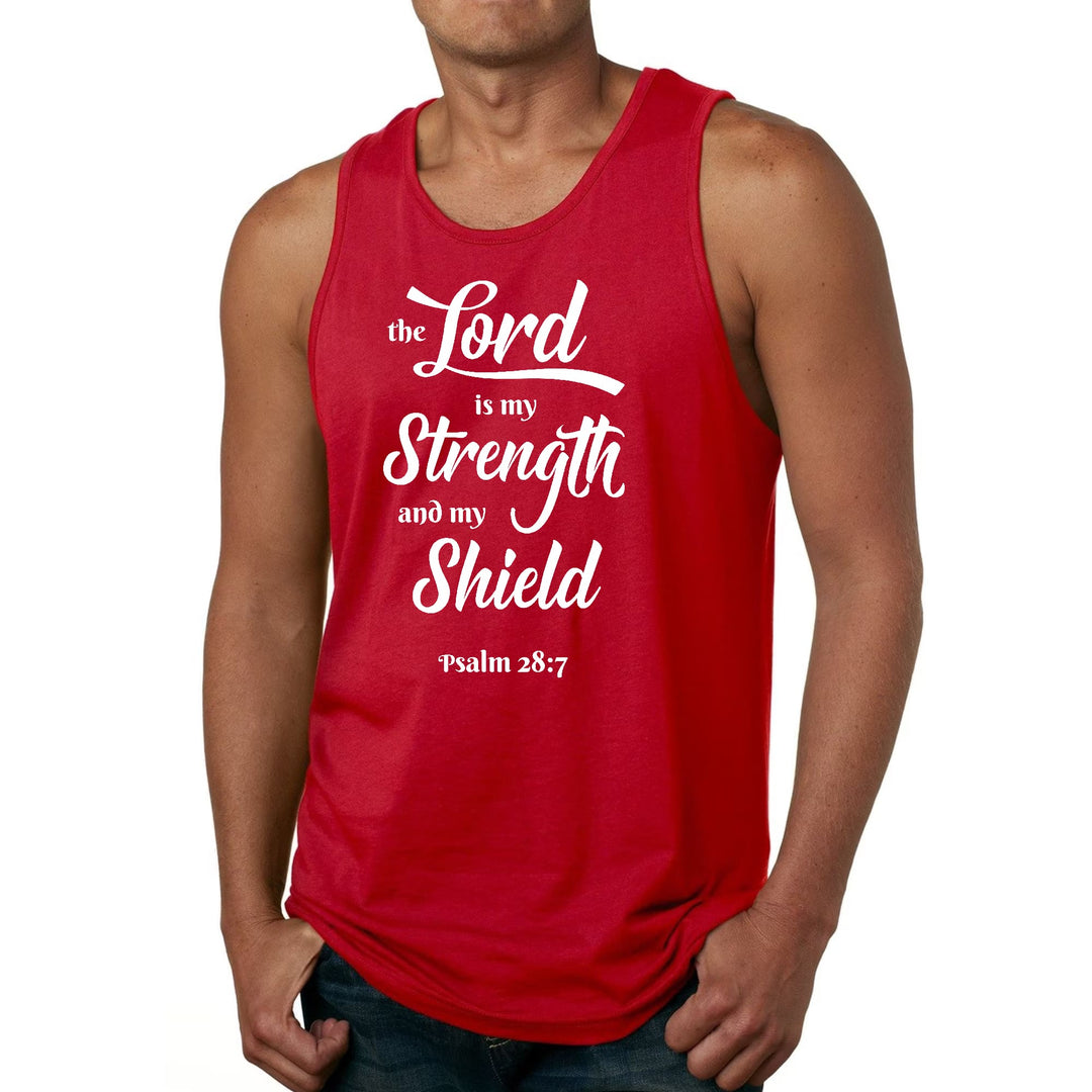 Mens Fitness Tank Top Graphic T-shirt The Lord Is My Strength - Mens | Tank Tops