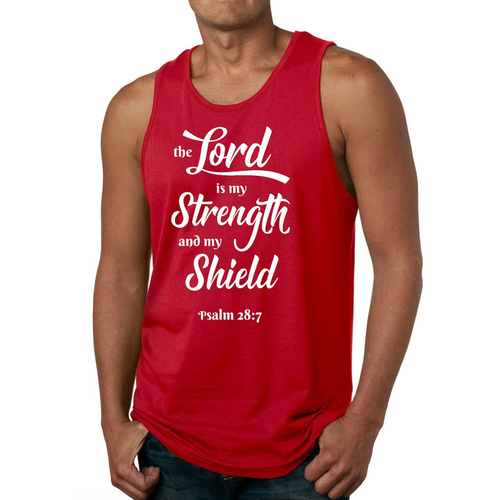 Mens Fitness Tank Top Graphic T-shirt the Lord is my Strength - Mens | Tank Tops