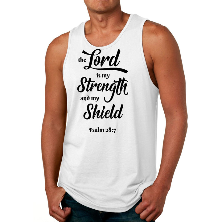 Mens Fitness Tank Top Graphic T-shirt the Lord is my Strength - Mens | Tank Tops