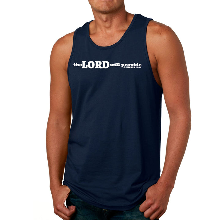 Mens Fitness Tank Top Graphic T-shirt the Lord will Provide Print - Mens | Tank