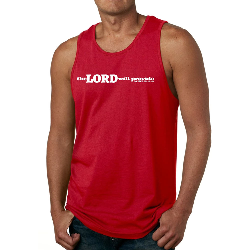 Mens Fitness Tank Top Graphic T-shirt the Lord will Provide Print - Mens | Tank