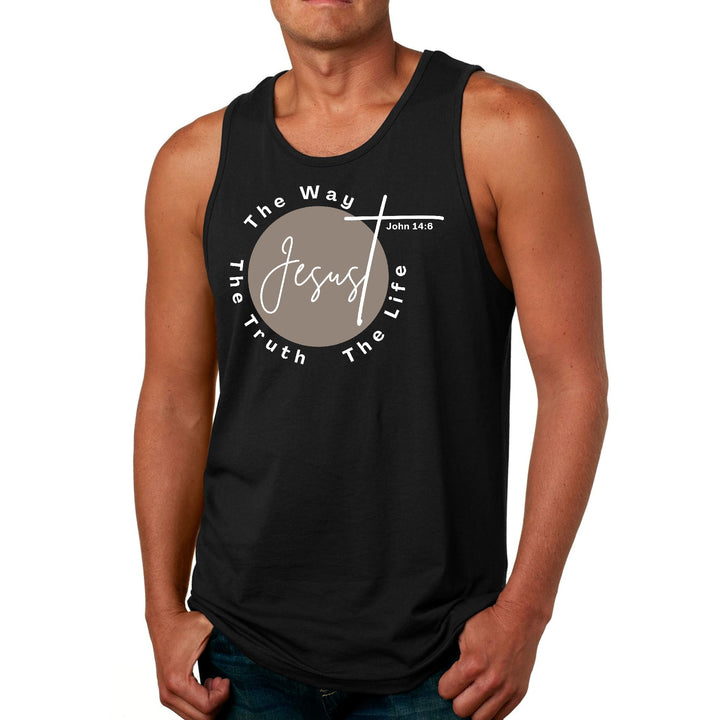 Mens Fitness Tank Top Graphic T-shirt the Truth the Way the Life - Mens | Tank