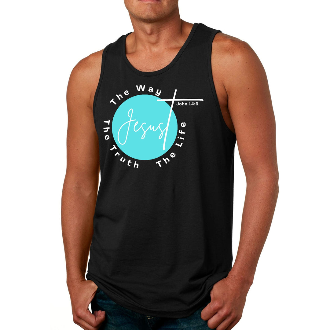 Mens Fitness Tank Top Graphic T-shirt the Truth the Way the Life - Mens | Tank