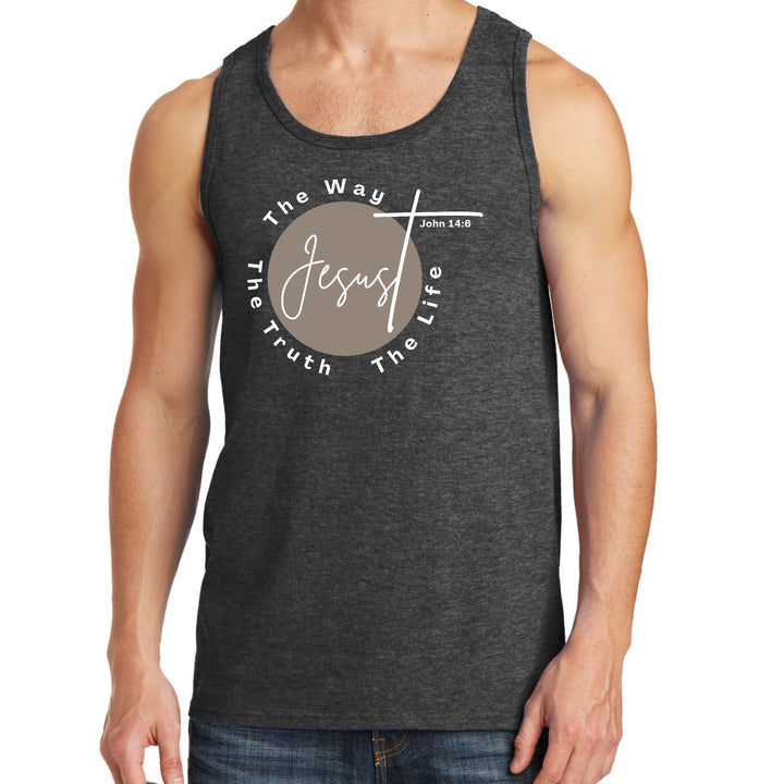 Mens Fitness Tank Top Graphic T-shirt the Truth the Way the Life - Mens | Tank