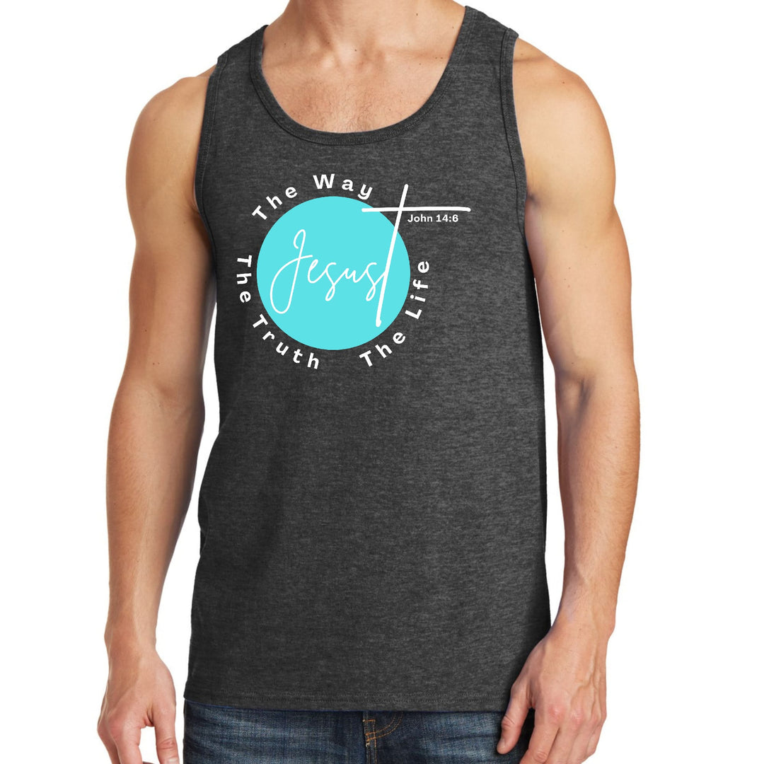 Mens Fitness Tank Top Graphic T-shirt the Truth the Way the Life - Mens | Tank