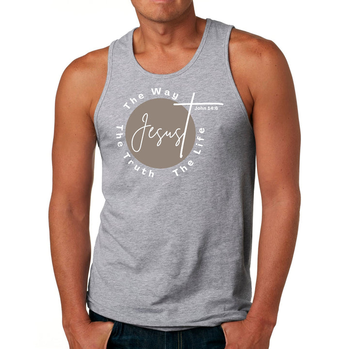 Mens Fitness Tank Top Graphic T-shirt the Truth the Way the Life - Mens | Tank