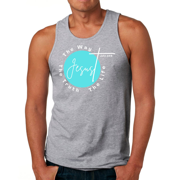 Mens Fitness Tank Top Graphic T-shirt the Truth the Way the Life - Mens | Tank