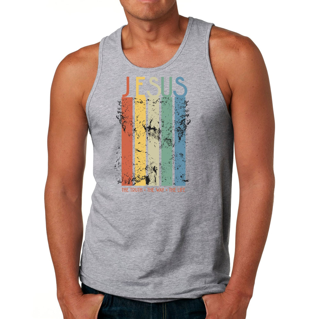 Mens Fitness Tank Top Graphic T-shirt the Truth the Way the Life - Mens | Tank