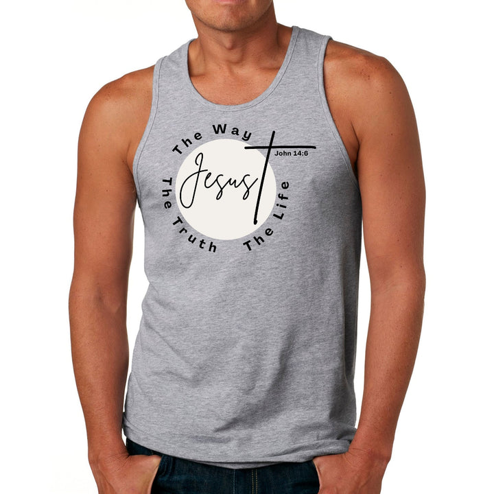 Mens Fitness Tank Top Graphic T-shirt the Truth the Way the Life - Mens | Tank