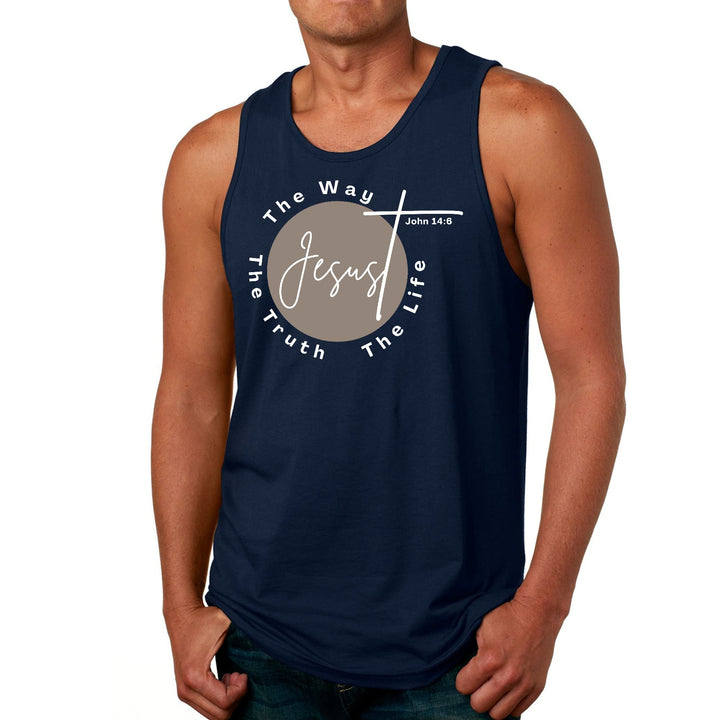 Mens Fitness Tank Top Graphic T-shirt the Truth the Way the Life - Mens | Tank