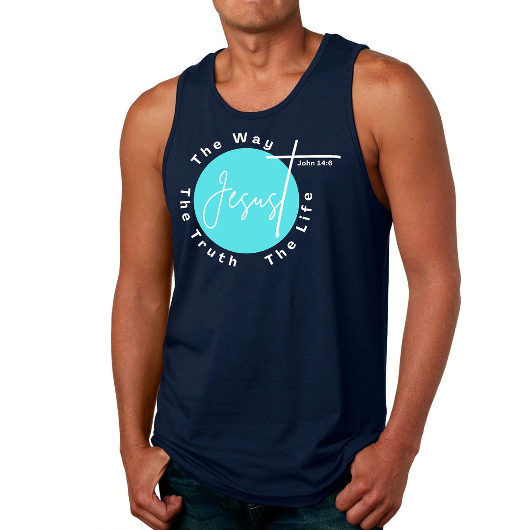 Mens Fitness Tank Top Graphic T-shirt the Truth the Way the Life - Mens | Tank