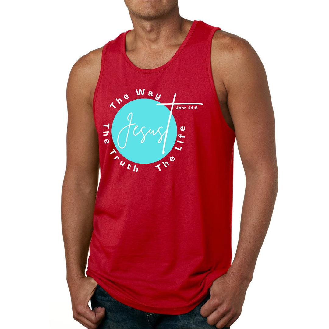 Mens Fitness Tank Top Graphic T-shirt the Truth the Way the Life - Mens | Tank