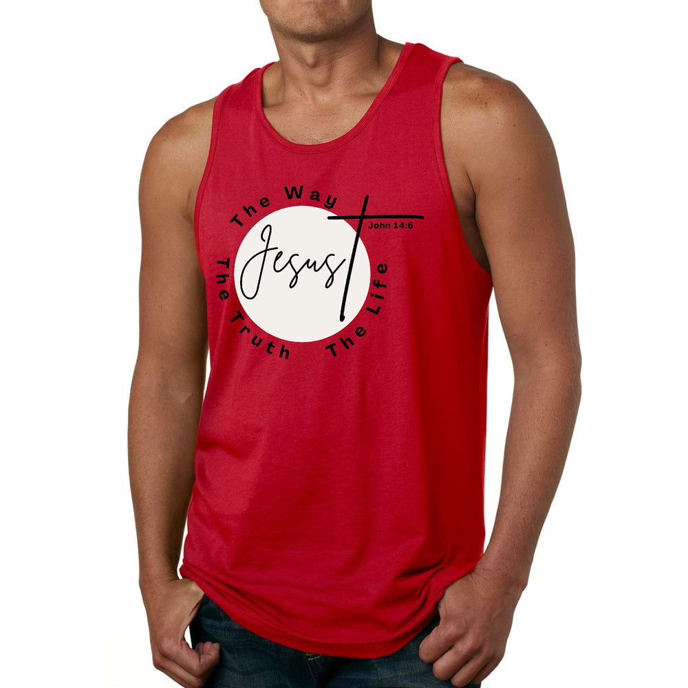 Mens Fitness Tank Top Graphic T-shirt the Truth the Way the Life - Mens | Tank