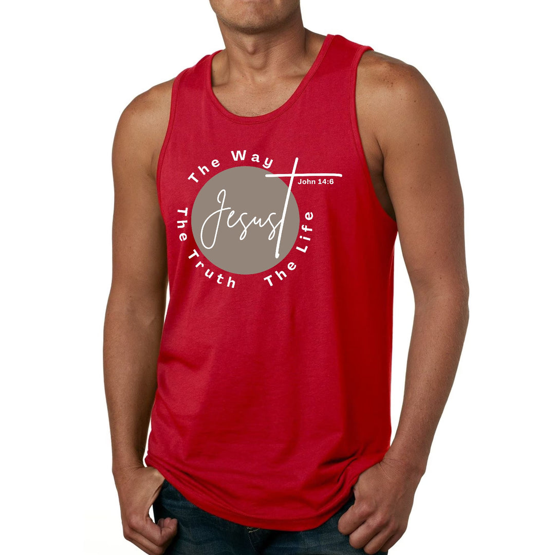 Mens Fitness Tank Top Graphic T-shirt the Truth the Way the Life - Mens | Tank