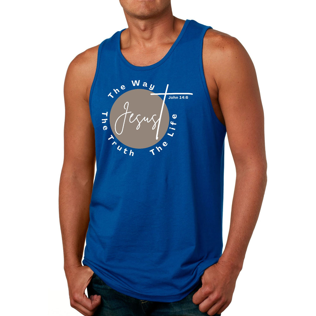 Mens Fitness Tank Top Graphic T-shirt the Truth the Way the Life - Mens | Tank