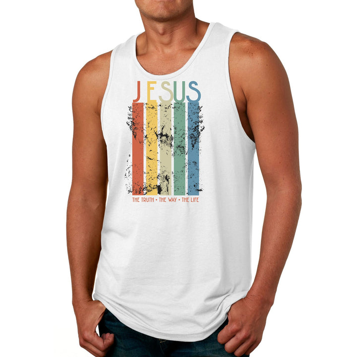 Mens Fitness Tank Top Graphic T-shirt the Truth the Way the Life - Mens | Tank