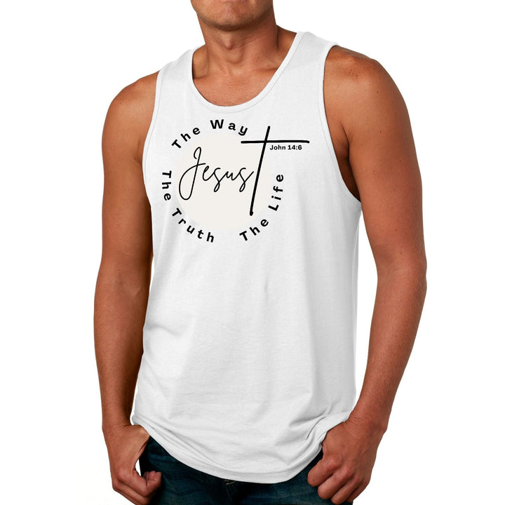 Mens Fitness Tank Top Graphic T-shirt the Truth the Way the Life - Mens | Tank