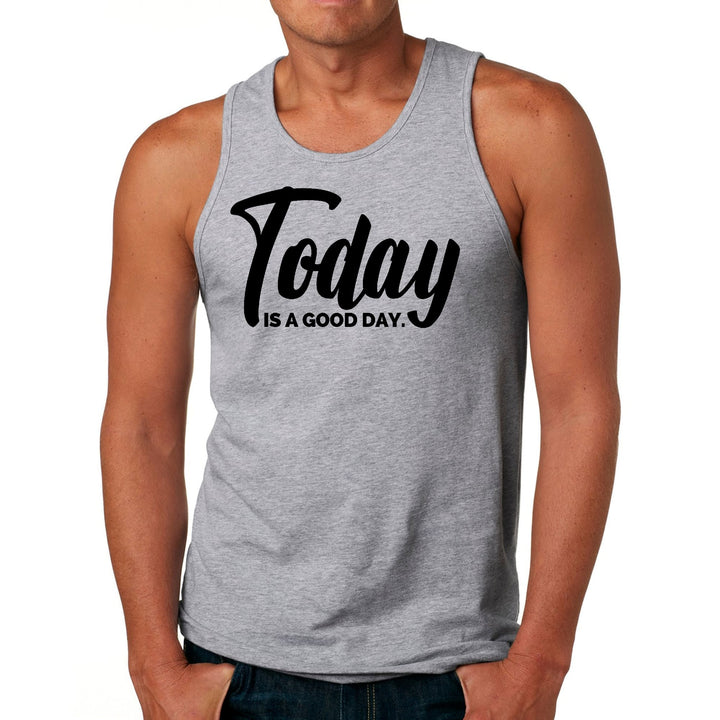 Mens Fitness Tank Top Graphic T-shirt Today is a Good Day Black - Mens | Tank